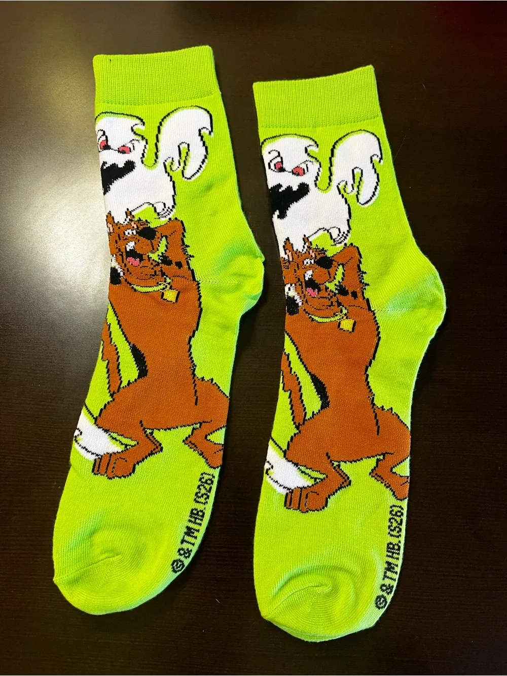 Scooby Doo Green Graphic Crew Socks - Boo Design Halloween